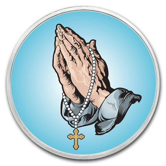 1 oz Silver Colorized Round - APMEX (Praying Hands)