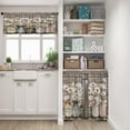 thumbnail image 6 of Farmhouse Floral Kitchen Window Curtains Valance and Tier Set 36 Inch, Daisy Rustic Vintage Flower Inspirational 3 Piece Window Treatment Tiers Kitchen Decor Country Wooden Drapes, 6 of 6