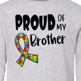 thumbnail image 4 of Inktastic Proud of my Brother Autism Awareness Puzzle Piece Ribbon Long Sleeve Youth T-Shirt, 4 of 5