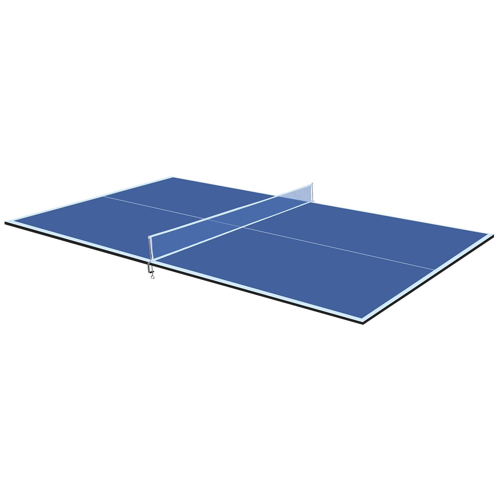 Ping Pong Table, 8.5ft Blue Mid-Size Ping Pong Conversion Top Foldable & Portable Table Tennis Table Top for Indoor Games, Blue Table Tennis Table,Mdf Outdoor Ping Pong Table