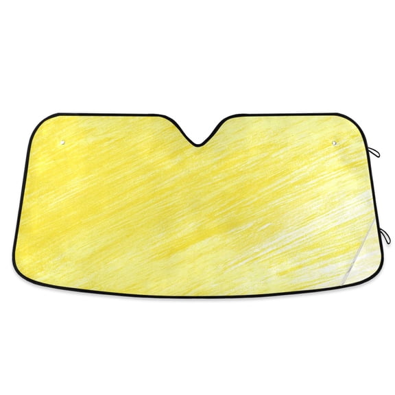 Iauyy Foldable Windshield Sun Shade for Cars, Interior Sun Protection for car UV Protection for Sedan/SUV/Truck, (S/M/L) Light Yellow