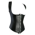 thumbnail image 5 of Aofany Women's Sexy Lace Up Overbust Bustier Top Black Corset Waist Cincher Shapewear Plus size, 5 of 9