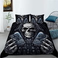 thumbnail image 3 of Advanced Sense Bedding Set Duvet Cover Skull Partten Bedding Suit Adult Skin-friendly Bed Clothes, 3 of 6