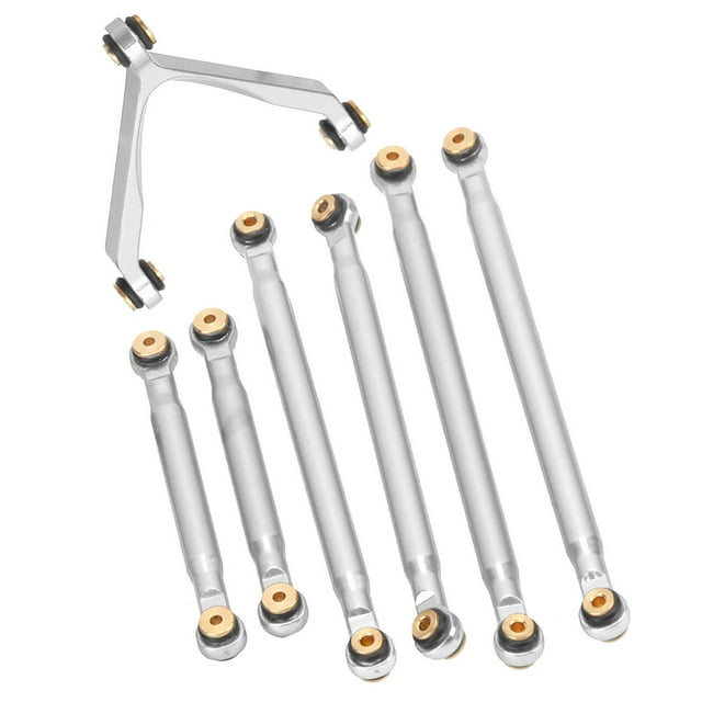 Pull Rod Tie Rod Kit For 1/24 RC Car, Pull Rod Tie Rod Kit RC Car Spare Parts Practical Aluminum Alloy Stable For Model Car For 1/24 Rc Cars