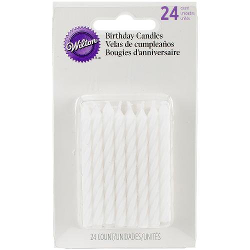 White Birthday Candles, 2.5Inch 24 Pack (unscented)