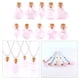 thumbnail image 3 of 10-Pack vacío transparente botella de pendiente DIY Decoración casa Oficina artes Rosa Rosado Sunnimix Collar Colgante Mini Botellas, 3 of 8