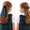Green Navy Yellow Red Plaid 55, variant on Girls Plaid Streamer Hair Tie & Small Bow Clip Set, School Uniform red Navy Plaid 37