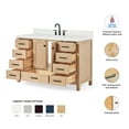 thumbnail image 3 of Ariel Cambridge 54 Inch Single Oval Sink Bathroom Vanity With Carrara White Quartz Countertop 1.5 Inch Edge In Oak, 3 of 10
