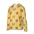 thumbnail image 2 of Pofeuu Hand Drawn Strawberry Print Sun Protection Outdoor Lightweight Full Zip UV Cooling Hoodie Long Sleeve Summer Clothing for Outdoor Hiking-X-Large, 2 of 5