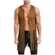 thumbnail image 2 of pstuiky Camiseta sin mangas para hombre, Top informal sin botones de longitud media con borlas y sin mangas de color liso para hombre Chaleco de hombre xxxl, 2 of 9