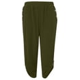 thumbnail image 4 of Capri Pants for Women Spring Summer Elastic Waist Straight Leg Cropped Pants with Pockets Womens Capris, 4 of 4