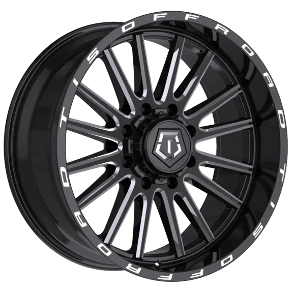 1 TIS 20x10 8X6.50 -25 567BM Gloss Black w/Milled Accents Wheel Rim