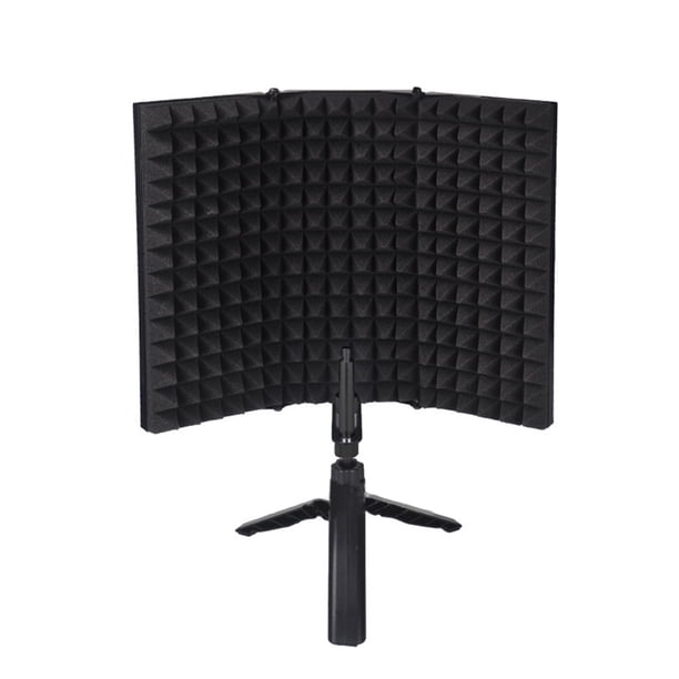 Matsuzay Escudo de aislamiento de micrófono Micrófono de estudio Reflector de absorción de sonido Condensador Estudio de grabación Sin soporte de Cables de audio/vídeo No.02