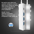 thumbnail image 3 of USB Expander, USB Docking Station Silver 5V 2A Plug And Play 5 Gbps USB3.0 Aluminum Alloy  For  Mouse For Keyboard, 3 of 8
