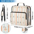 thumbnail image 2 of FORMRS Zipper Binder with Shoulder Strap 2-inch Ring 500 Sheet Capacity File Bag, Beige Nautical Pattern, 2 of 5
