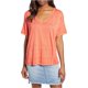 thumbnail image 2 of Lucky Brand - Camiseta básica con detalle de costuras para mujer, naranja, extragrande Lucky Brand  Camiseta básica, 2 of 2