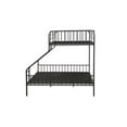 thumbnail image 2 of Metal Twin over Queen Size Bunk Bed with Guardrail and Ladder, Gunmetal, 2 of 6