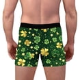 thumbnail image 5 of VONCOS Men's St Patricks Day Boxer Briefs Shamrock Green Gold All Over Print Novelty Holiday Underwear Moisture Wicking Stretch Fit,Size 3XL, 5 of 6
