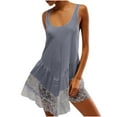 thumbnail image 1 of Camisón corto para mujer, moda, temperamento, liso, vestido, pijama, tirantes, camisón, 1 of 6