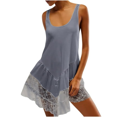 yievot Women s Nightgown Scoop Neck Chemise Sleepwear Lace Nightwear Soft Lingerie for Women