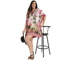 thumbnail image 3 of Oussum Women Plus Size Tunic Short Kaftans Dress Ladies Summer Tunics Online, 3 of 8