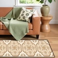 thumbnail image 6 of Beige Gold Octagonal Medallion Hallway Runner Rug, French Country Long Floor Mat, Non-Slip Washable Vintage Ornate Rug for Entryway Kitchen, 6 of 9