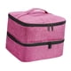 thumbnail image 4 of Bolsa de transporte, bolsa de almacenamiento, estuche organizador de esmalte de uñas de viaje, bolsillo con cremallera para maquillaje rojo violeta, 4 of 8