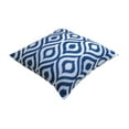 thumbnail image 3 of TreeWool (Pack of 2) Ogee Ikat Accent Decorative Cotton Throw Pillow Covers (18 x 18 Inches, Navy Blue), 3 of 6