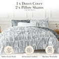 thumbnail image 2 of Southshore Fine Living, Inc. Spirit Collection Oversized King Duvet Cover Set, Printed Duvet Cover 3-Piece, Two Matching Shams (108 in Wide x 98 in Long), Charcoal, King/California King, 2 of 8