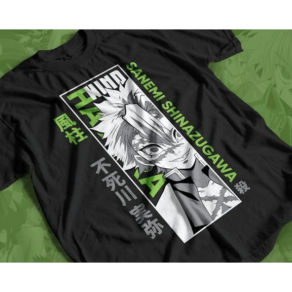 Hashira Sanemi Anime T-shirt Unisex, Demon Anime Manga Shirt, Anime Shirt, Anime Lovers Shirt, Graphic Anime Tee, Manga Shirt, Japanese