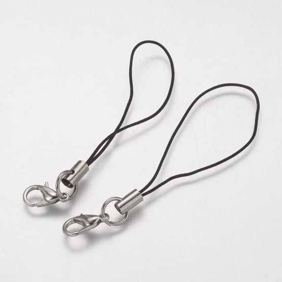 20Pcs Cord Loop with Alloy Lobster Claw Clasps Iron Ring and Nylon Cord Universal Cell Phone Multifuctional Lanyards Compatible with Most Smartphones