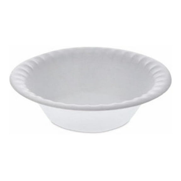 Foam White Round Satinware Bowl, 12 Ounce Capacity - 1000 per case.