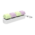 thumbnail image 3 of Llavero con teclado antiestrés, juguete sensorial, botón antiestrés para niños y adultos. Verde violeta, 3 of 6