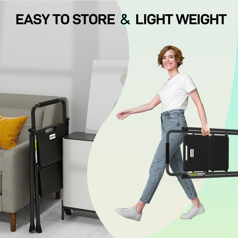 Jocauto 2-Step Ladder, Folding Step Stool for Adults, 500lbs Load