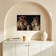 thumbnail image 2 of Royal Lion Family Wall Art Canvas Decor Frame, Coronation Lion Wall Painting, Artistic Portraits of the King, Queen, and Lion Cubs, Royal Jungle Animals, Suitable for Bedroom and Home Decor, 2 of 10
