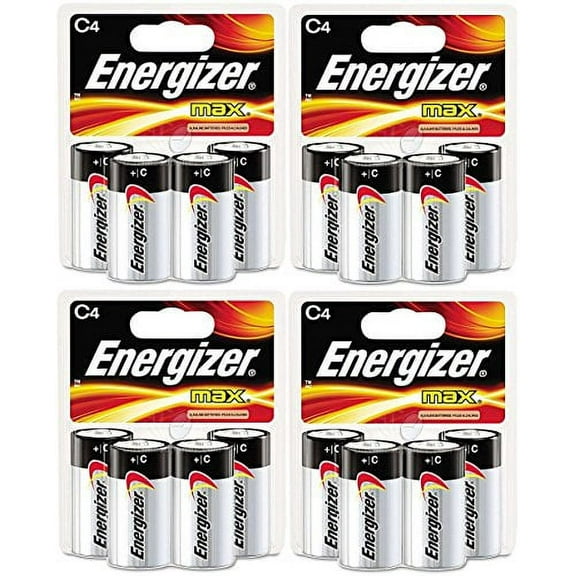Energizer Max Alkaline C Battery, 4-Count (Pack of 16)