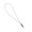 silver, variant on Stylish Pinecone Charm Necklace Polished Metallic Pendant On Flexible Black Chain for Casual or Formal