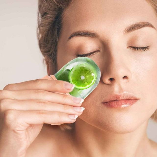 Fiudx Rodillo Facial de Hielo, Diseño de Silicona Reutilizable, Masaje con Hielo para Aliviar La Hinchazón, Herramienta de Cuidado Facial, Portátil y Práctico, Fácil de Usar, Ideal para Regalo, Tamañ