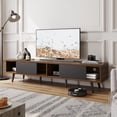 thumbnail image 3 of Mueble TV Moderno Centuria Media Almacenamiento Gestión Cables Nogal 3 Divisores Pinmoco K21BRN, 3 of 8