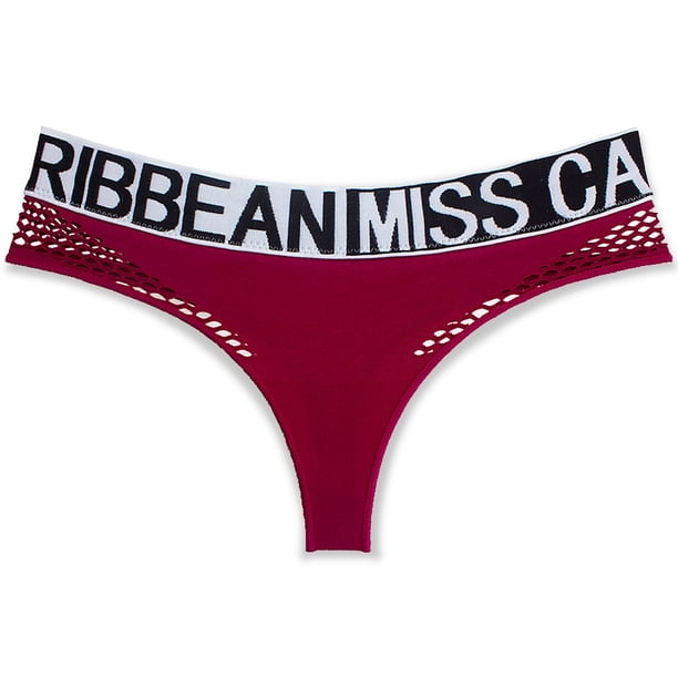 Mujer Tanga de malla sin fisuras hueco hueco impreso cintura baja ropa interior transpirable g-string yoga bragas calzoncillos para el vino de fiesta rojo xl seitruly AP004233-15