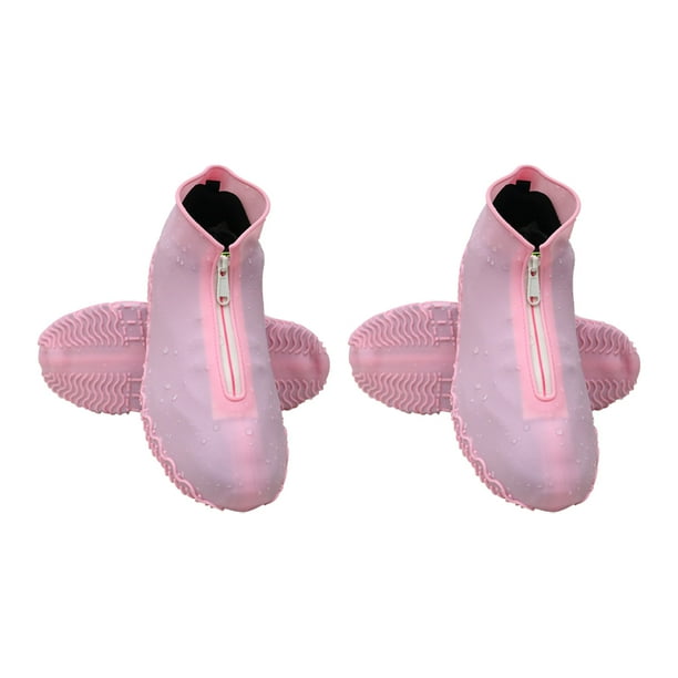 Sonducket Cubierta impermeable de silicona para zapatos, cubierta impermeable para zapatos, lluvia y suciedad, Simple y elegante Accesorios de calzado Rosa