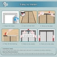 thumbnail image 6 of Fzchyzoar Magnetic Screen Door Reinforced Magnets 37.4" x 90.5" Fits Door Size 35" x 88" with Powerful Magnets Pet and Kid Friendly for Front Door, Brown Stripes, 6 of 6