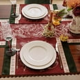 thumbnail image 3 of Rdsfhsp Christmas Placemats Set of 4, Red Holly and Bell Xmas Linen Place Mats, Xmas Winter Table Decor 12 x 18 inch, 3 of 5