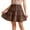 Brown, variant on RUTAYY Women Midi Skirt Casual Summer Trendy Tie Front Flowy Ruffle Floral Print A-Line Skirts Solid Color Flowy Swing Pleated Beach Skirts