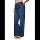 thumbnail image 2 of Pantalones Vaqueros de Pierna para Mujer, Cintura Alta, Rectos, Elásticos y con Bolsillos. Azul Oscuro M, 2 of 8