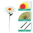 thumbnail image 5 of 5 Pieces Wrought Iron Flowers Sunflower Stake 36X9.5CM White, 5 of 8