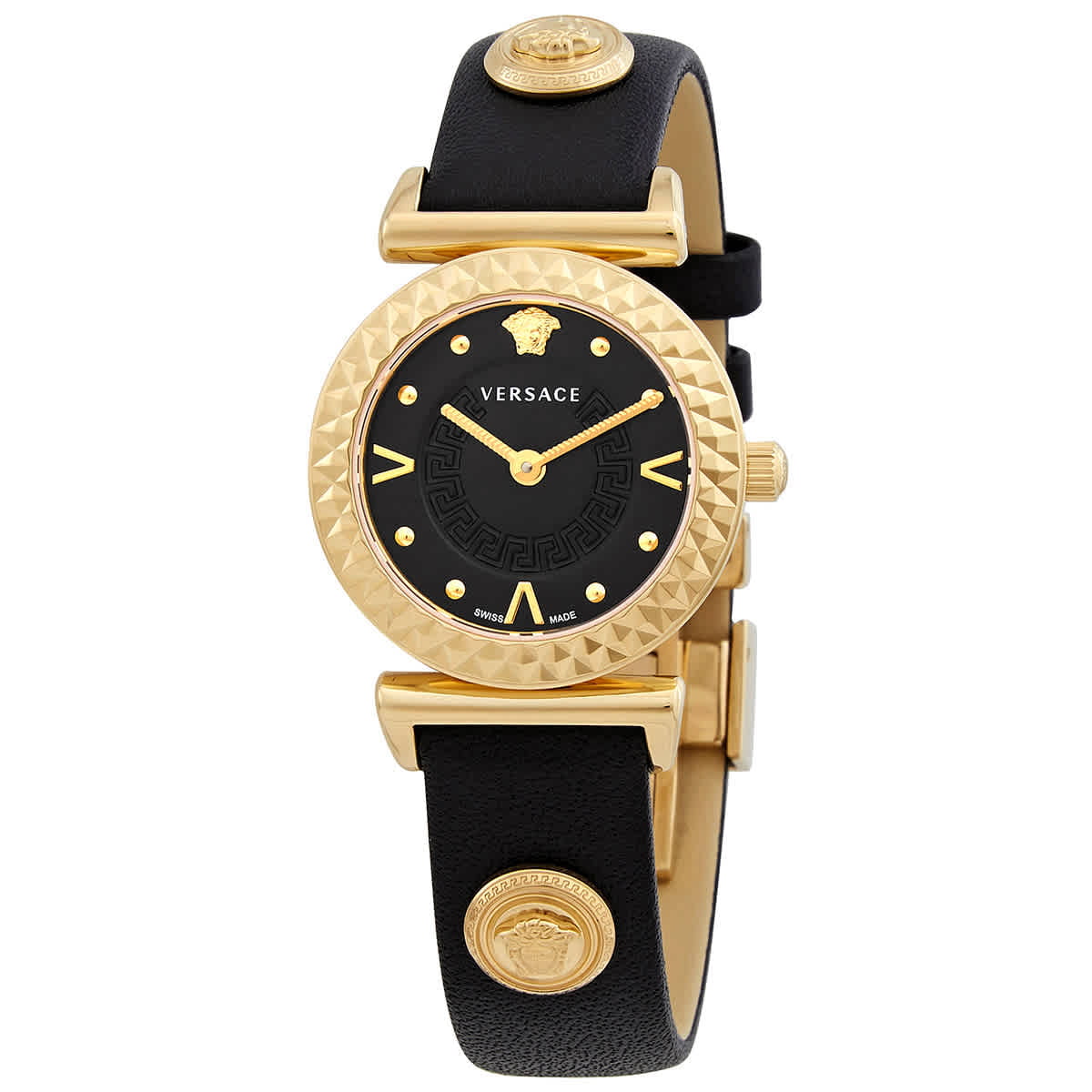 Versace Mini Vanity Quartz Black Dial Ladies Watch VEAA01020