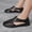 Black#25, variant on HAJWOH Men Closed Toe Leather Beach Sandals Woven Strap Non Slip Breathable Comfortable Casual Summer Outdoor Shoes for Beach Activities