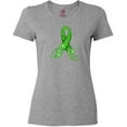 thumbnail image 3 of Inktastic Mental Health Awareness Ribbon with Green Hearts Women's T-Shirt, 3 of 5