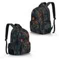 thumbnail image 2 of DISNIMO Leopard Print 17 Inch Kids School Backpack for Boys Lightweight Bookbag with Laptop Compartment, Side Pockets for Primary Middle Students, Daily Travel Use, 2 of 7